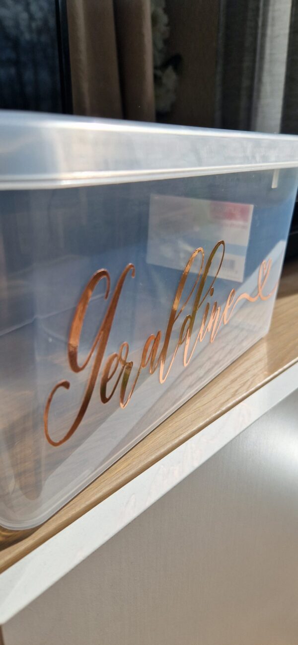 Vorratsbox Futterbox Müslibox Pferde Ponys etc mit rosegold, gold, silber Text personalisiert  2 Liter / 3 Liter / 6 Liter inkl. Deckel – Bild 5