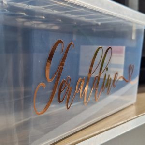 Vorratsbox Futterbox Müslibox Pferde Ponys etc mit rosegold, gold, silber Text personalisiert  2 Liter / 3 Liter / 6 Liter inkl. Deckel