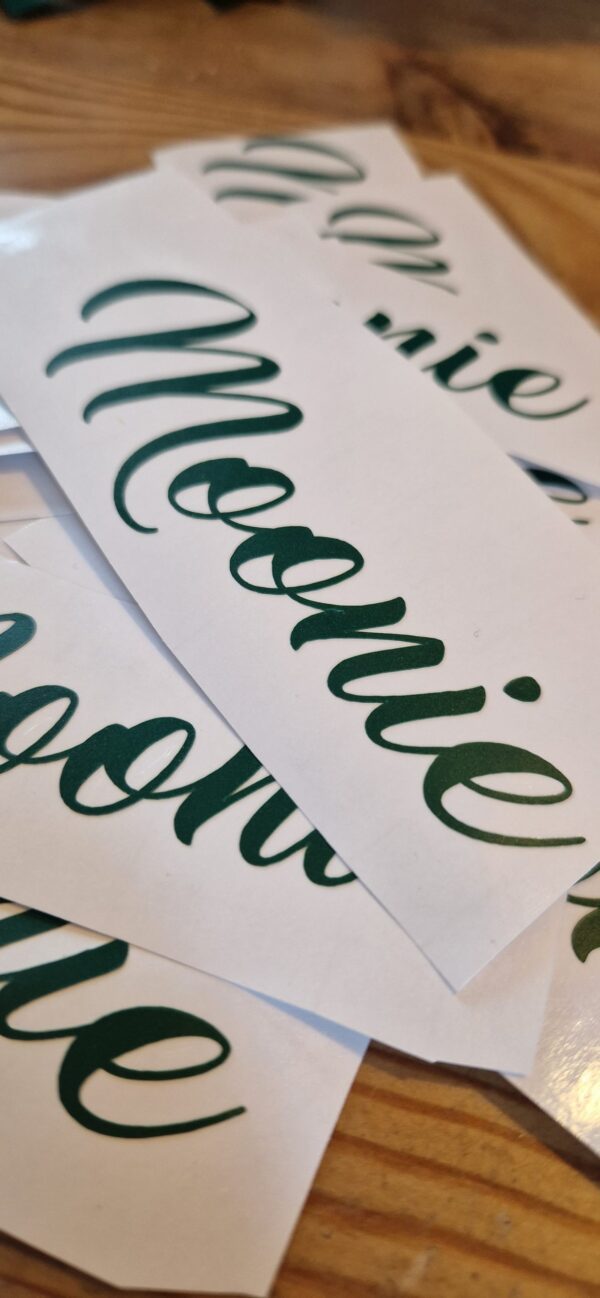 personalisierte Aufkleber / Schriftzug / Schriftzüge / personalisierte Namensaufkleber rosegold, gold, silber / Sticker / Beschriftung – Bild 9